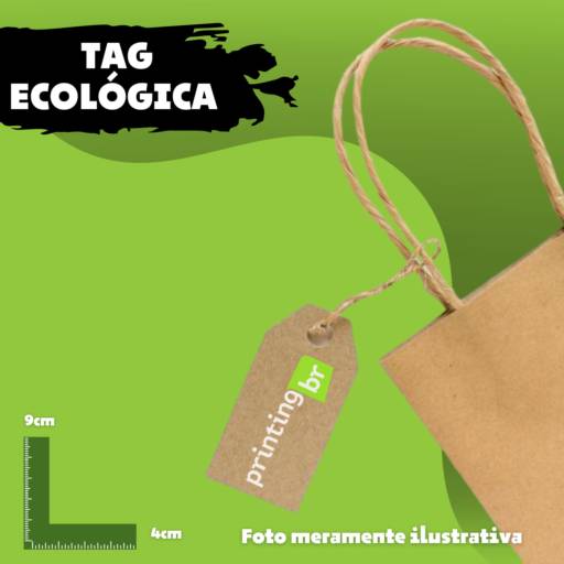 Tag ecológica 9cm x 4cm  em Atibaia, SP por Gráfica BR Printing - Banners, Placas, Adesivos, Outdoors e Impressos em Geral