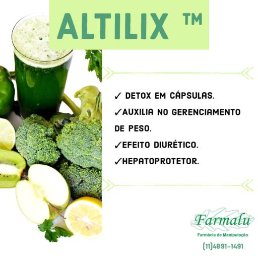 Altilix 100 mg 30 cápsulas em Atibaia, SP por Farmalu - Farmácia de Manipulação