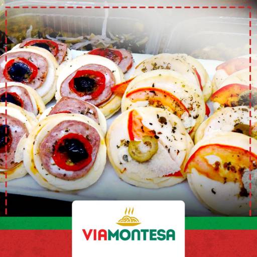 Comprar o produto de Mini Pizza (diversos sabores) em Alimentos e Bebidas pela empresa ViaMontesa em Jundiaí, SP por Solutudo