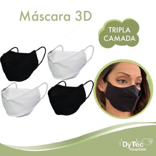 Máscaras de proteção 3D dupla em Jundiaí, SP por Cirúrgica DyTec - Comércio e Manutenção em Equipamentos Médicos Hospitalares