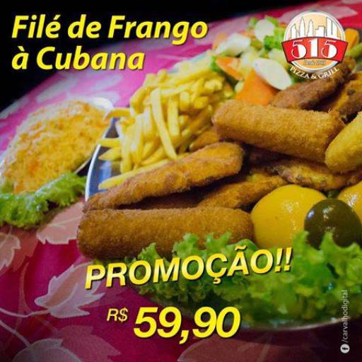 Filé de Frango à Cubana por 515 Pizzaria e Grill
