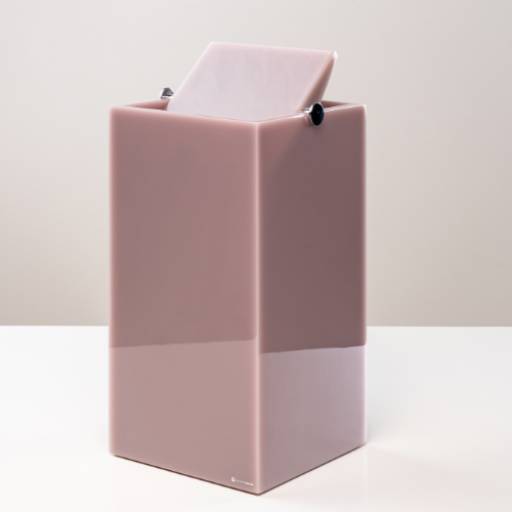 Bm, Lixeira Eixo Quadrada Grande (34X18,5X18,5Cm) – Resina/Cromo