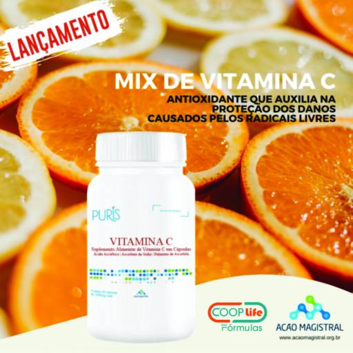 Comprar o produto de Mix Vitamina C Puris 1G 60 Caps em Suplementos Alimentares pela empresa Coop Life Fórmulas em Itapetininga, SP por Solutudo