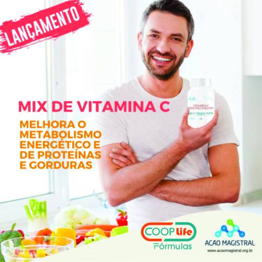 Mix Vitamina C Puris 1G 60 Caps em Itapetininga, SP por Coop Life Fórmulas
