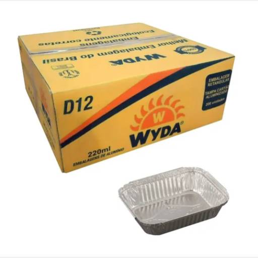 Bandeja De Alumínio Retangular D12 220ml - 200 Unidades Wyda em Jundiaí, SP por Mil Doces - Atacado e Varejo 