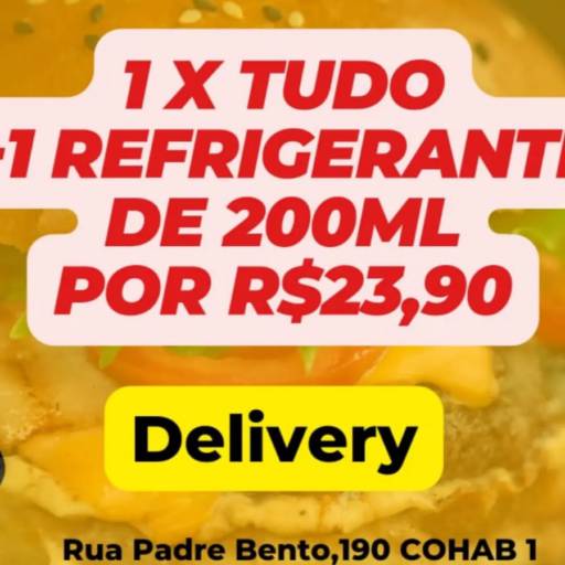 1 X Tudo+1 Refrigerante de 200ml R$23,90 por Da Silva Lanches