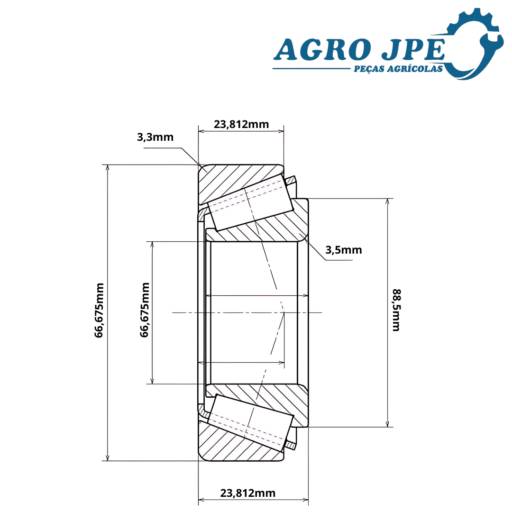 ROLAMENTO DE ROLOS CÔNICOS COM GAIOLA EM AÇO NTN 4T-3984/3920 em São Pedro do Turvo, SP por Agro Jpê peças agrícolas