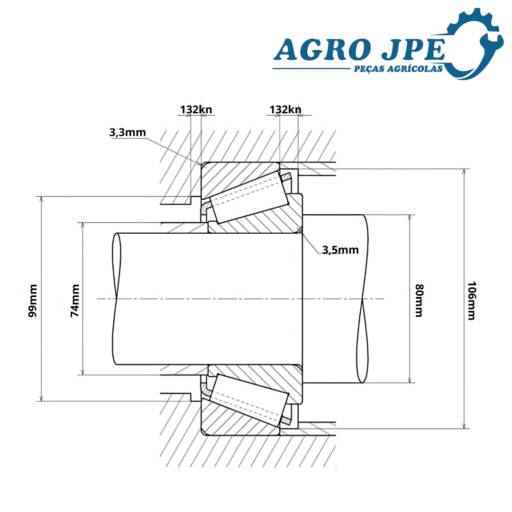 ROLAMENTO DE ROLOS CÔNICOS COM GAIOLA EM AÇO NTN 4T-3984/3920 em São Pedro do Turvo, SP por Agro Jpê peças agrícolas