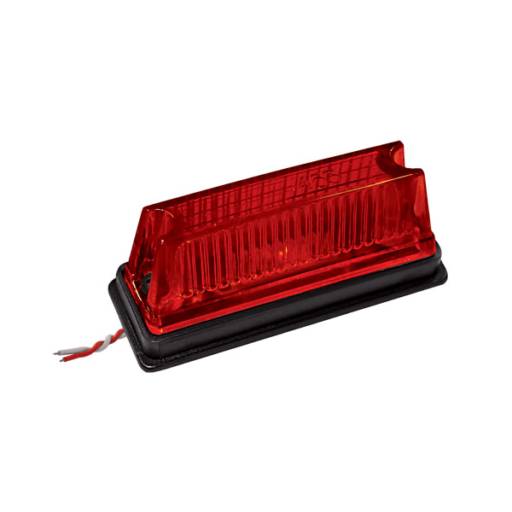 LANTERNA RETANGULAR  LED VERMELHA PARA FURGAO