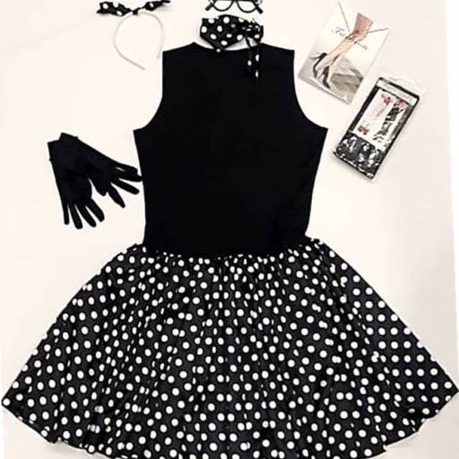 1303 - Vestido anos 60 plus size (tamanho 48) em Tietê, SP por Fantasia & Folia