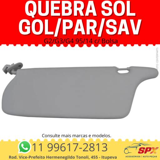 QUEBRA SOL - GOL / PARATI / SAVEIRO  em Itupeva, SP por Spx Acessórios e Autopeças