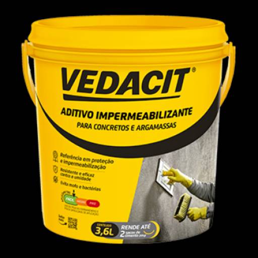 Comprar o produto de Vedacit Aditivo Impermeabilizante para Concretos e Argamassas 3,6L em Materiais para Construção pela empresa Solução Materiais e Equipamentos em Boituva, SP por Solutudo