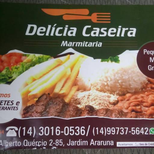 Comprar o produto de Cardápio do Dia em Marmitex pela empresa Delícia Caseira em Bauru, SP por Solutudo