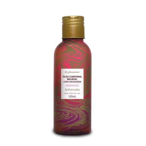 Óleo para Massagem Beijável Morango.
