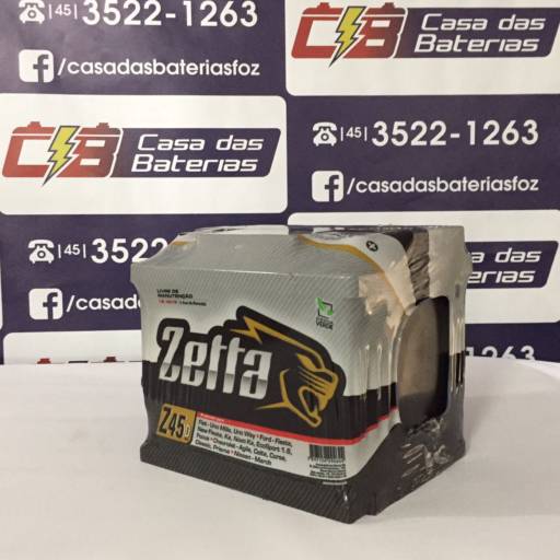 Bateria Zetta Z45D em Foz do Iguaçu, PR por Casa das Baterias