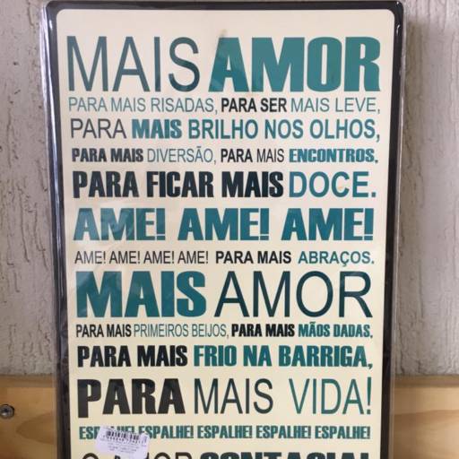 Placa Decorativa por Casa Renove Decoracoes