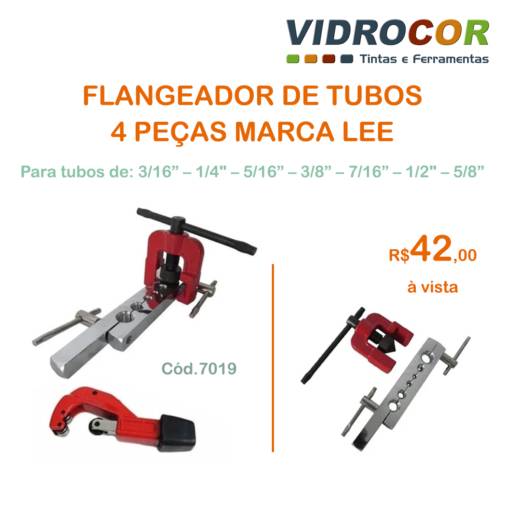 FLANGEADOR DE TUBOS 4 Peças LEE