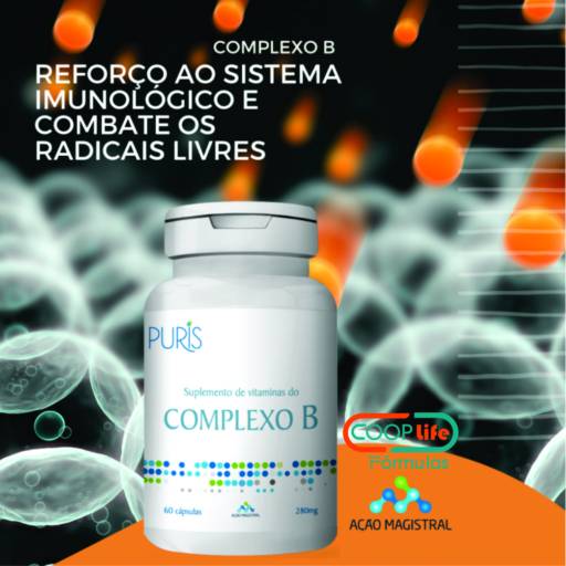 Vitaminas Do Complexo B Puris 280Mg 60 Cáps em Itapetininga, SP por Coop Life Fórmulas