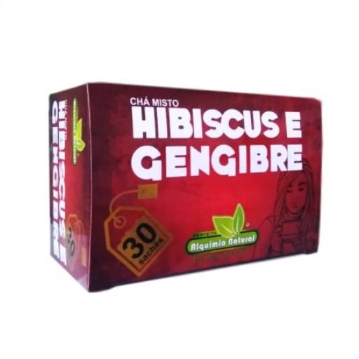 Chá de  Hibisco e Gengibre  - 30 sachês - Perfeita Alquimia Natural
