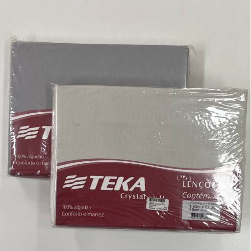Lençol King com elástico Teka em Uberlândia, MG por Lojas Dom Flavittos