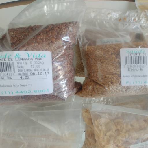 Semente de linhaça Marrom e Dourada por Saúde e Vida