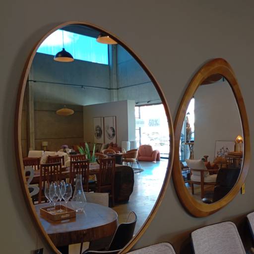 Espelho prata - moldura meteoro