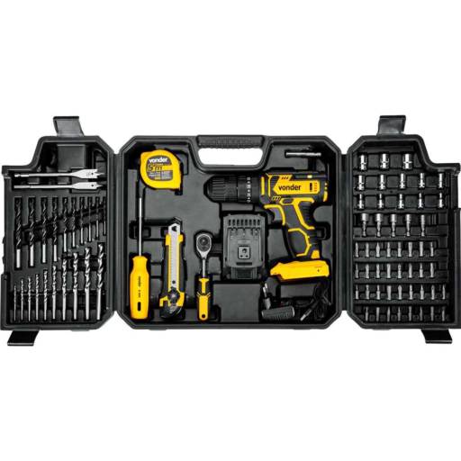 Kit de Ferramentas com Parafusadeira/Furadeira Vonder – Completo para Todos os Tipos de Trabalho