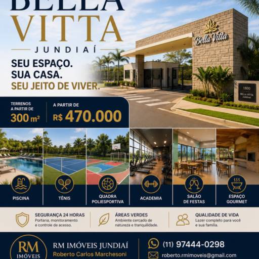 Terrenos no Bella Vitta em Jundiaí