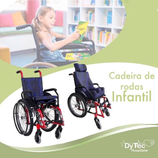 cadeira de rodas infantil em Jundiaí, SP por DyTec Comércio e Manutenção em Equipamentos Médicos Hospitalares