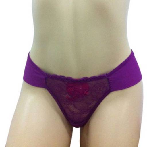 Tanga Fio Duplo com Renda por Q‘linda Lingerie
