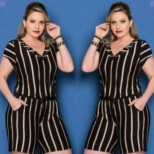 Shorts de Malha Listras Preto e Dourado (Disponível no Tamanho: 46)  Shorts de Viscose Vermelho e Branco (Disponível no Tamanho: 48). em Bauru, SP por Blessing Store 