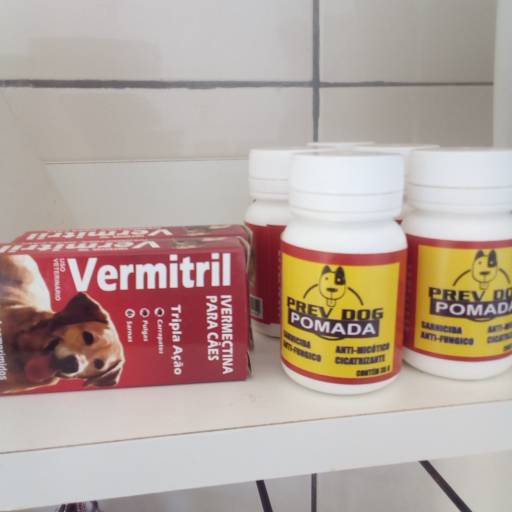 Comprar o produto de Pomada Prev Dog / Vermitril Comprimido em Cuidados com o Pêlo pela empresa Atelier dos Cães em Bauru, SP por Solutudo