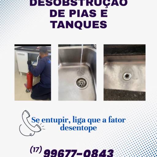 Desobstrução de pias e tanques