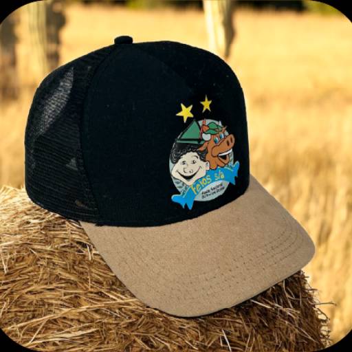Boné Preto De Telinha Com Aba Marrom