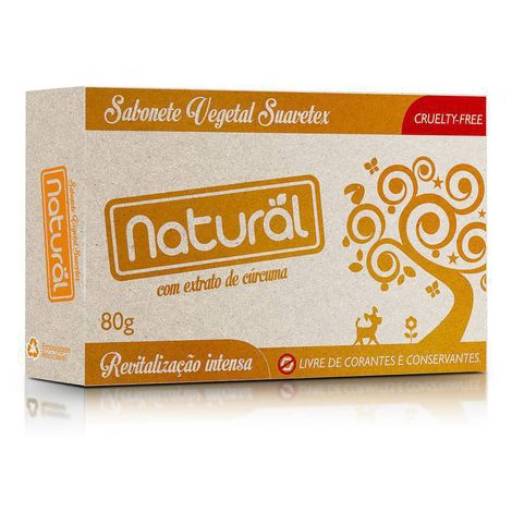 Sabonete Cúrcuma CONTENTE NATURAL SUAVETEX 80gr por Cuidados da Mata - Cosméticos Naturais e Veganos