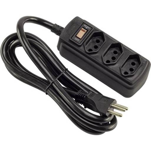 Filtro de Linha Cor Preta com botão power 3 Metros Elite em Boituva, SP por Solução Materiais e Equipamentos