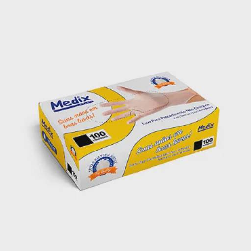 Luva Vinil Sem Pó 100un | Medix