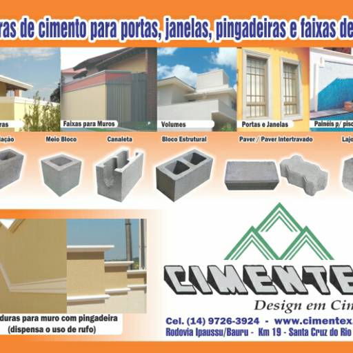 Comprar o produto de Panfleto  em A Classificar pela empresa Cimentex Molduras e Artefatos de Cimento em Santa Cruz do Rio Pardo, SP por Solutudo
