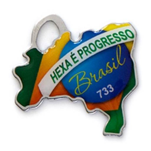 Chav. Chapinha Metálica COD 733 - Mapa do Brasil em São José do Rio Preto, SP por Public Gráfica e Brindes